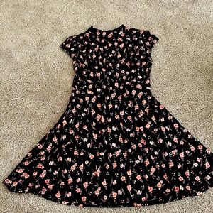 black floral dress